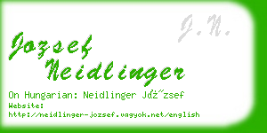 jozsef neidlinger business card